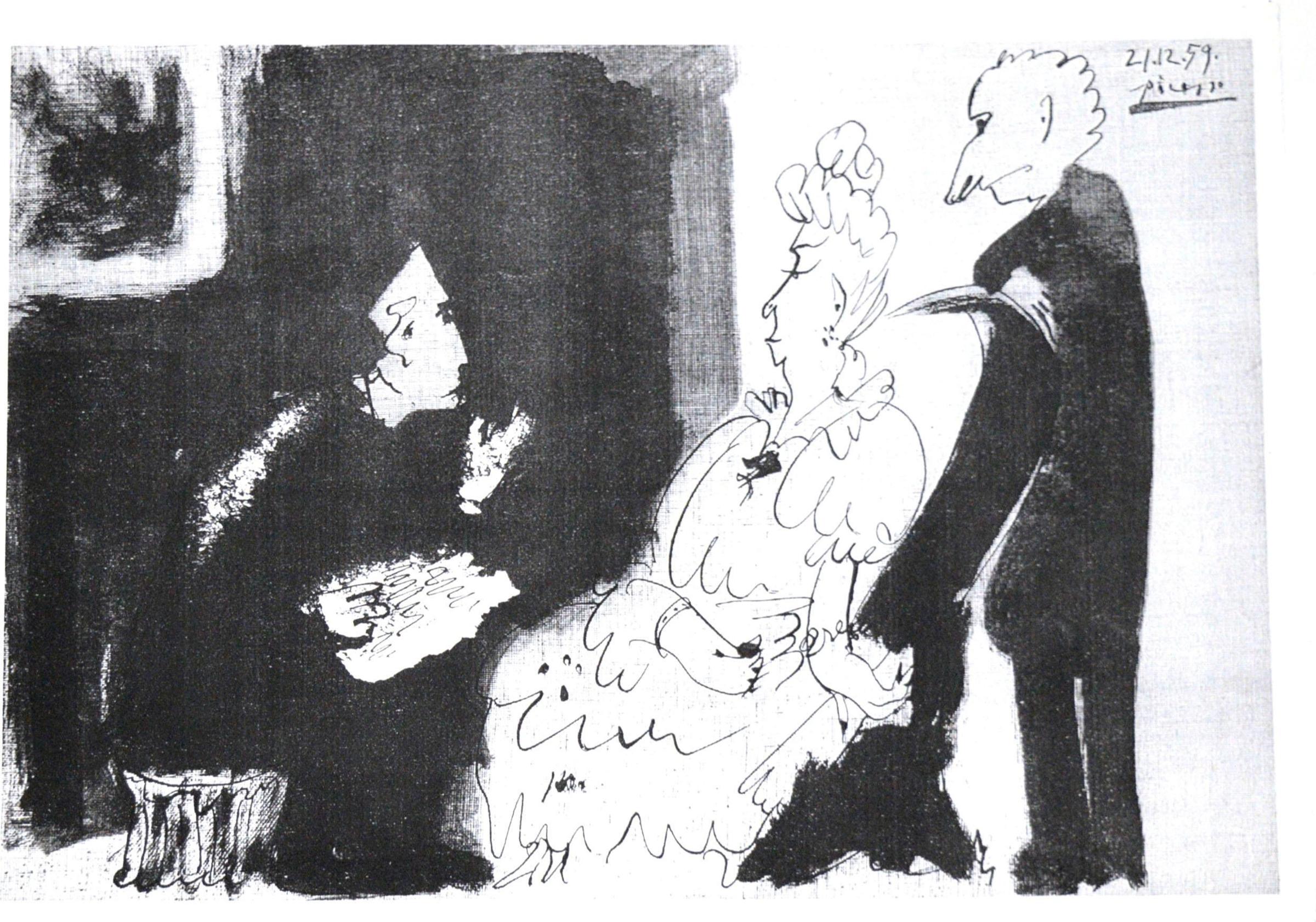 Pablo Ruiz Picasso (1881-1973) - paire de photolithographies monochromes