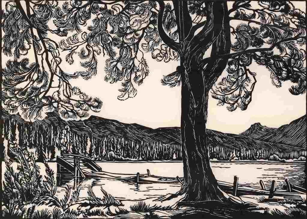 Margaret Dorothy Shelton (1915-1984) - Pine On Lucerne Lake; 1947 (1982)