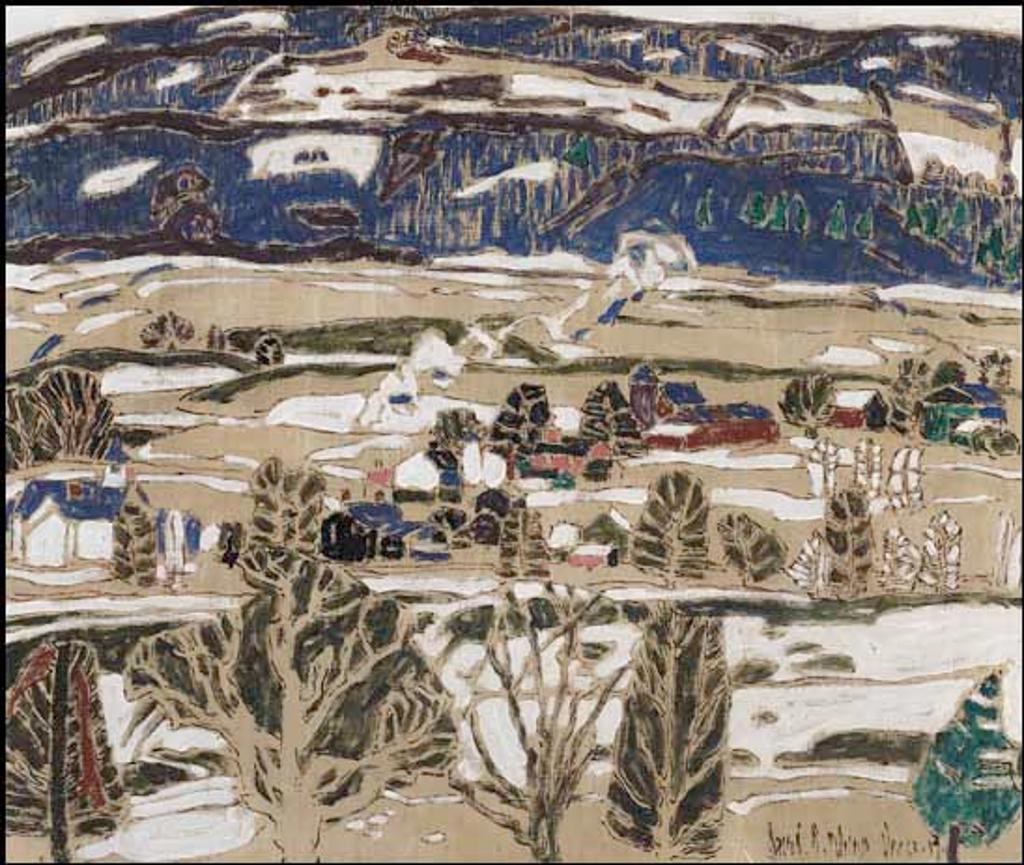 David Browne Milne (1882-1953) - Snow Patches, Boston Corners, NY