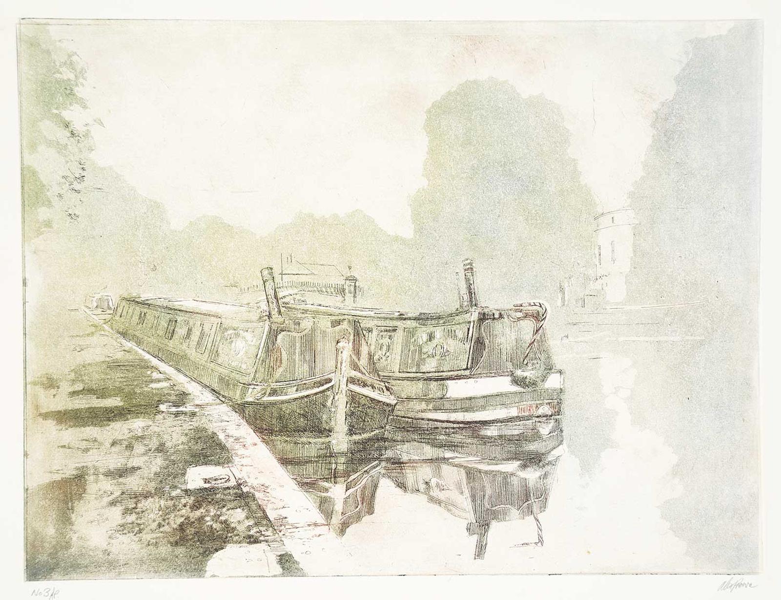 Alex Prowe - Untitled - Boats on the Canal  #No.3 AP