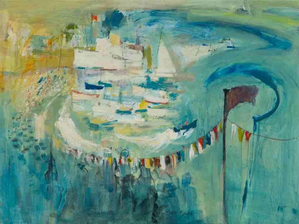 Tony Giles (1925-1994) - Untitled  (Abstract sailboats)