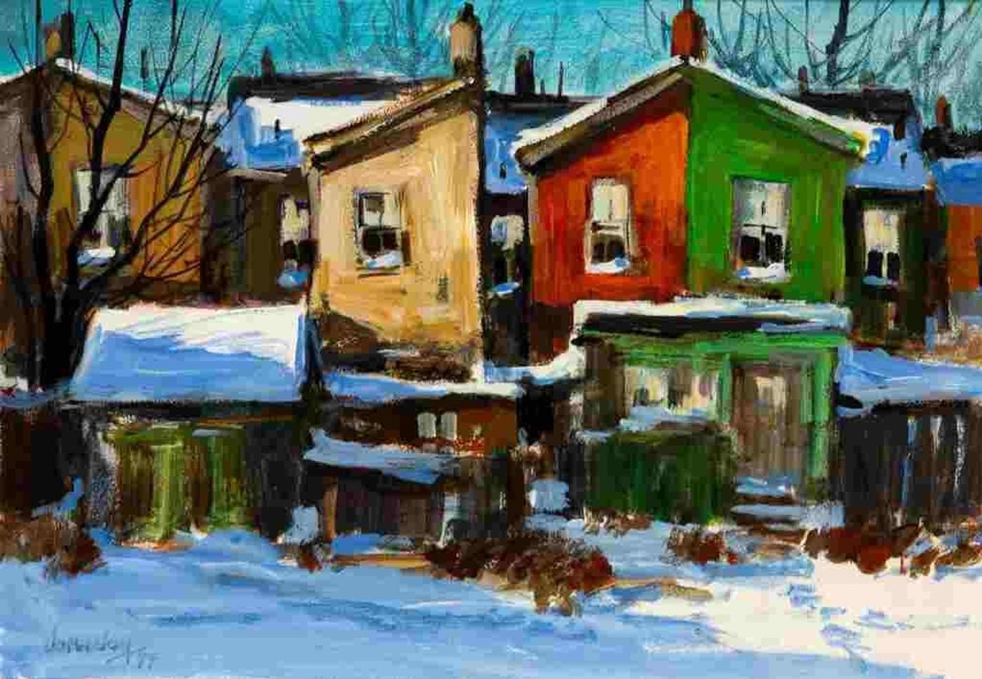 John Joy (1925-2012) - Untitled, Toronto Back Houses (1994)