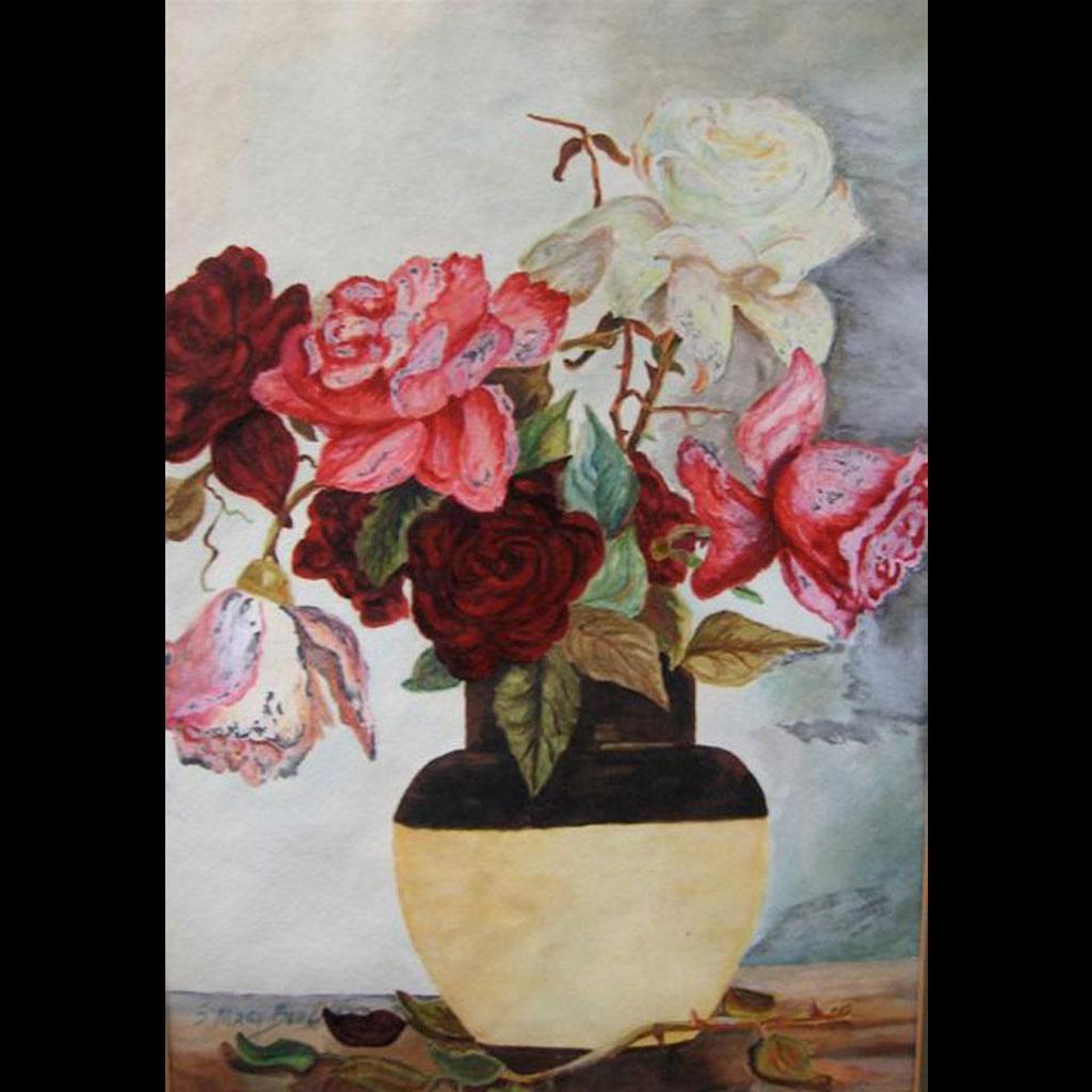 Simone Marie Bouchard (1912-1945) - Roses In A Vase