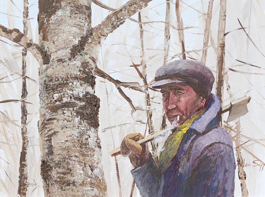 Allen Fredrick Sapp (1929-2015) - Getting A Log; 1975