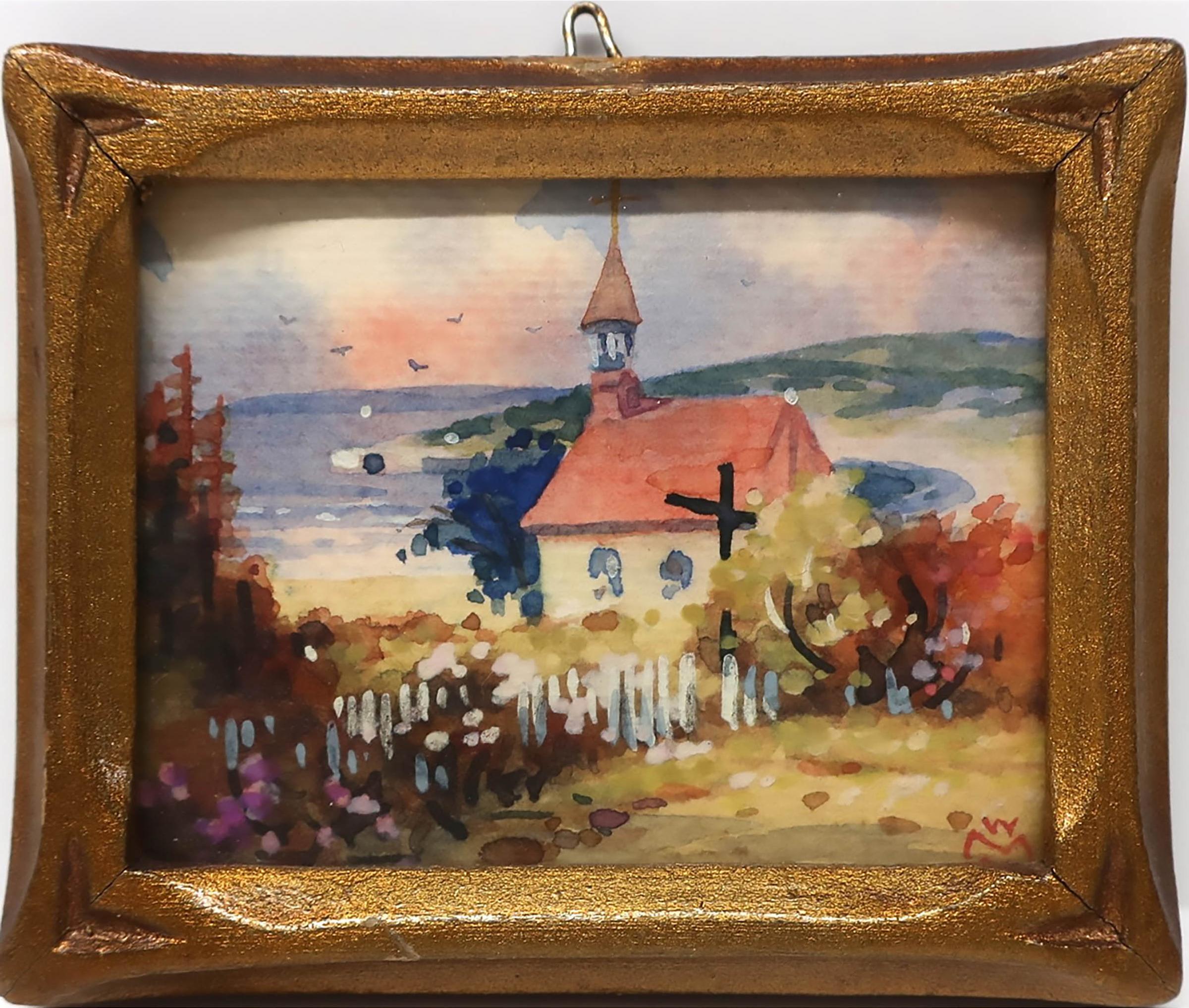 Willard Morse Mitchell (1879-1955) - At The Mouth Of The Historic Saguenay River, P.Q. (Indian Church)