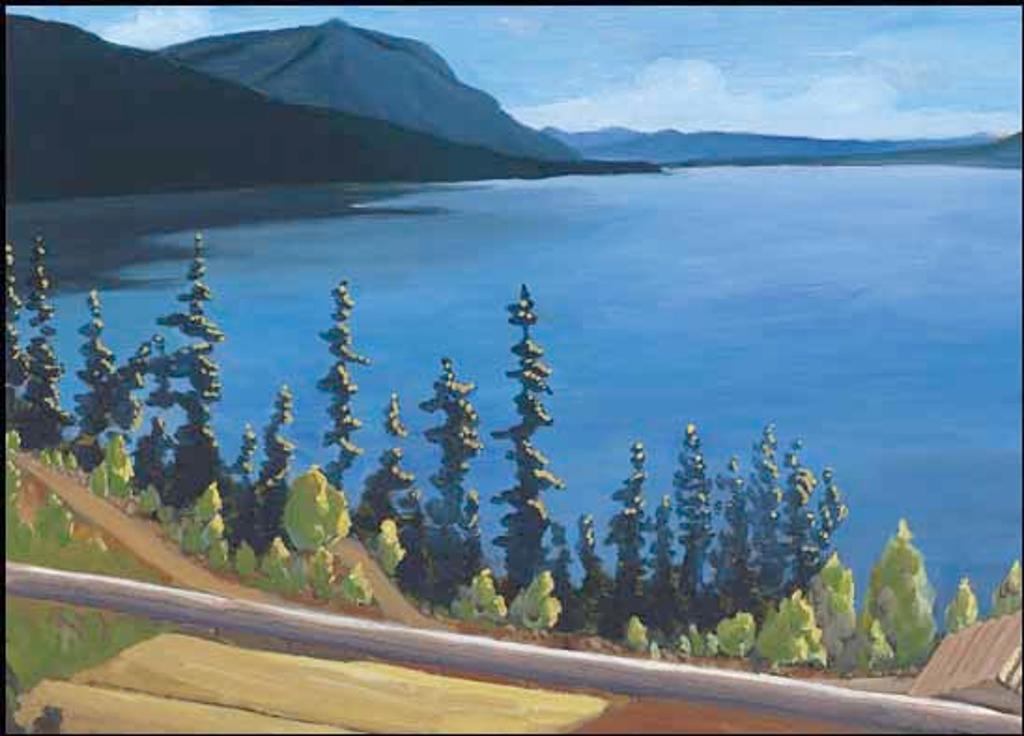 Donald M. Flather (1903-1990) - Looking N.E. up Shuswap Lake from Main Road to Celista Above Thompson's Homestead Farm