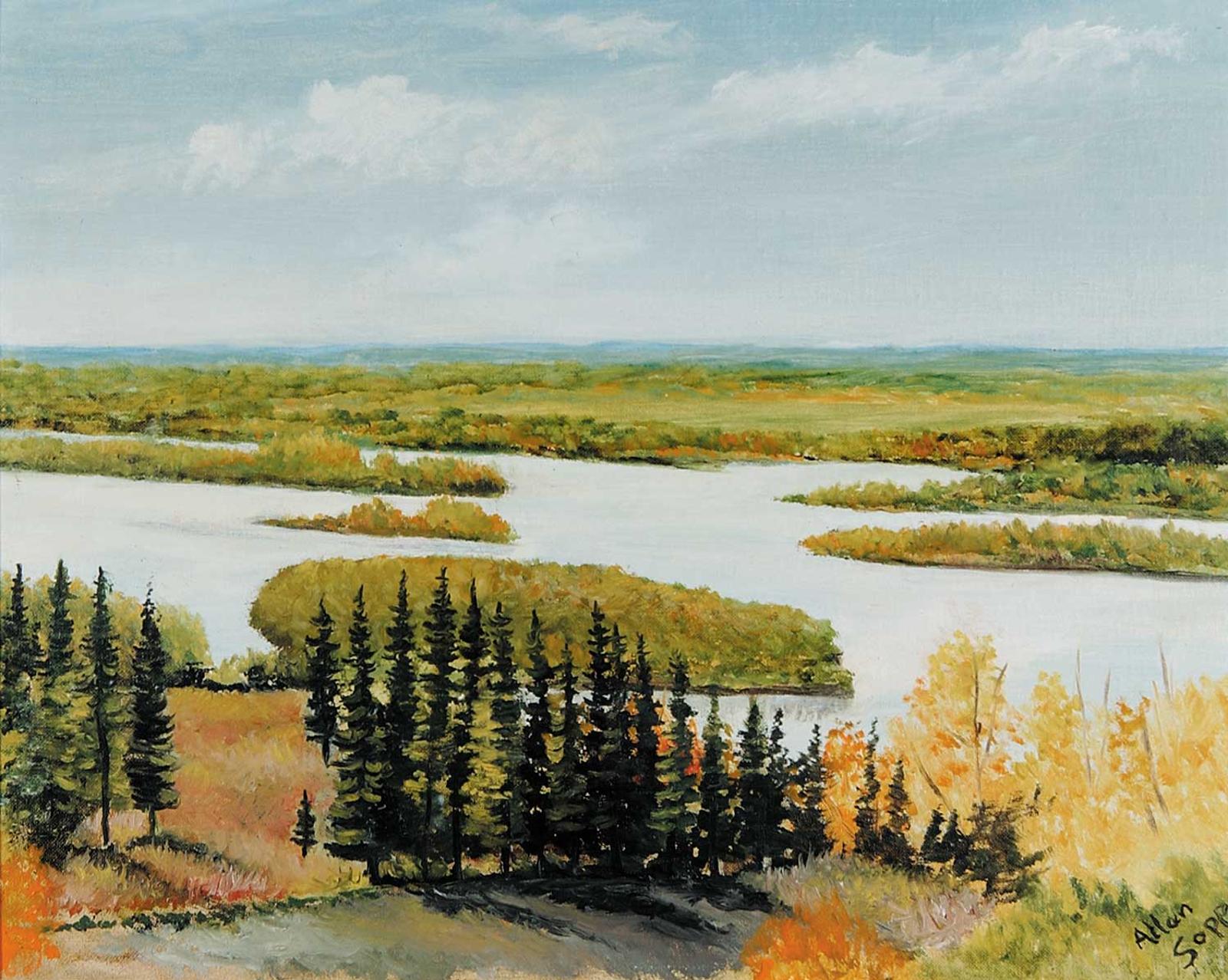 Allen Fredrick Sapp (1929-2015) - Road to Sask. Hospital, Battleford, Sask. River