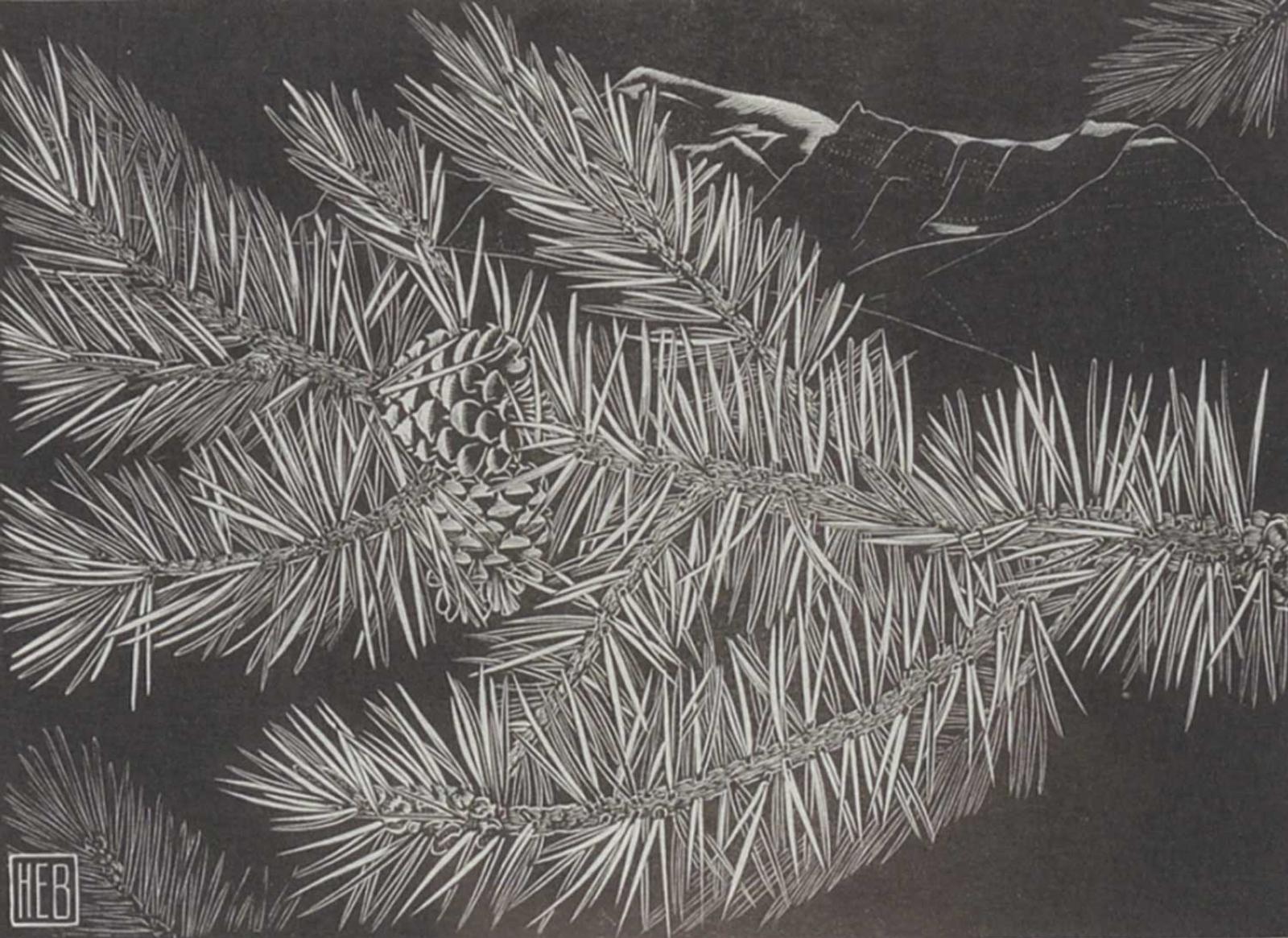 Henry Eric Bergman (1893-1958) - Untitled - Pine Bough