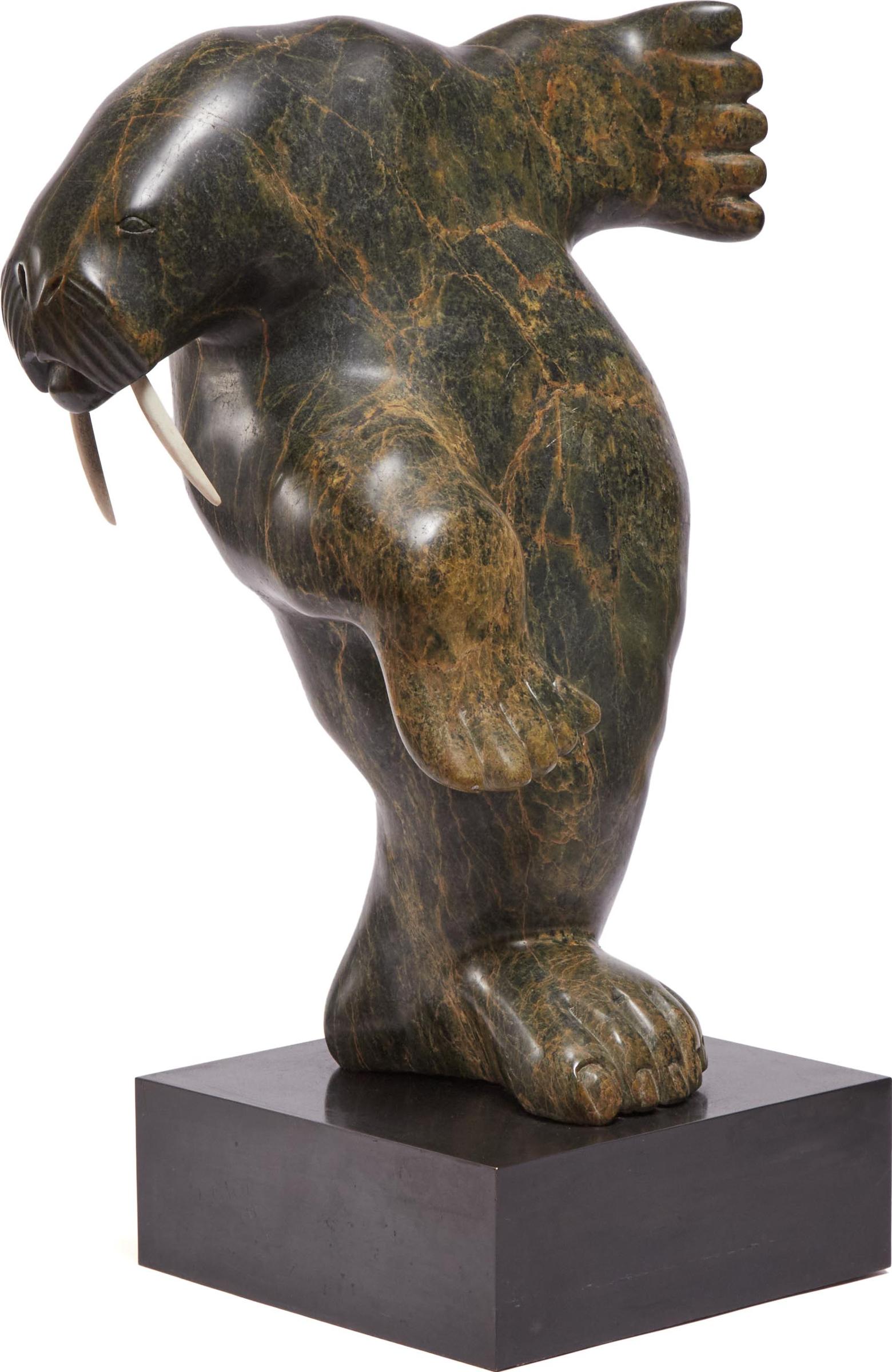 Aqjangajuk (Axangayu) Shaa (1937-2019) - Walrus Transformation, Ca. 1985