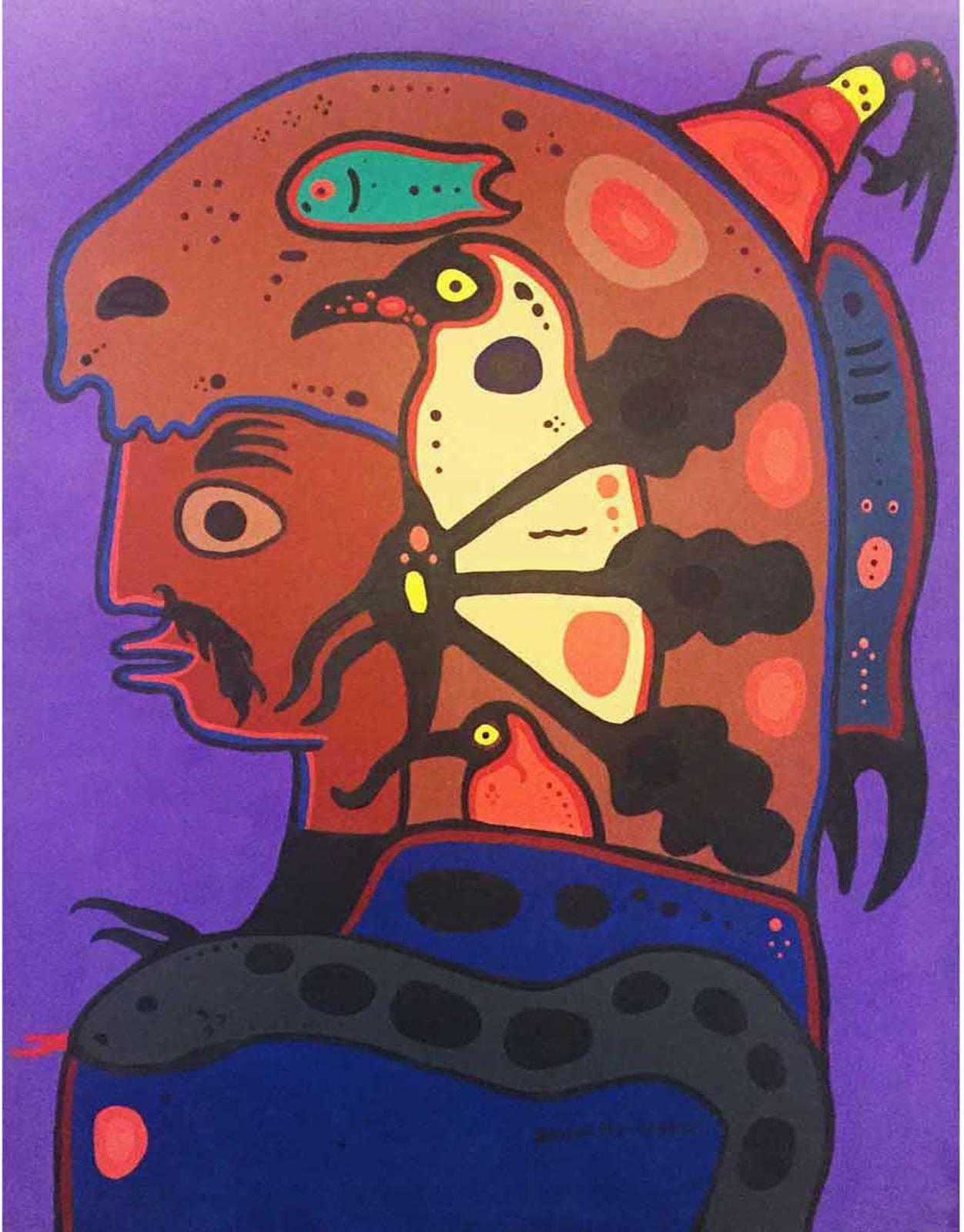 David Alfred Morrisseau (1961) - Man and Snake