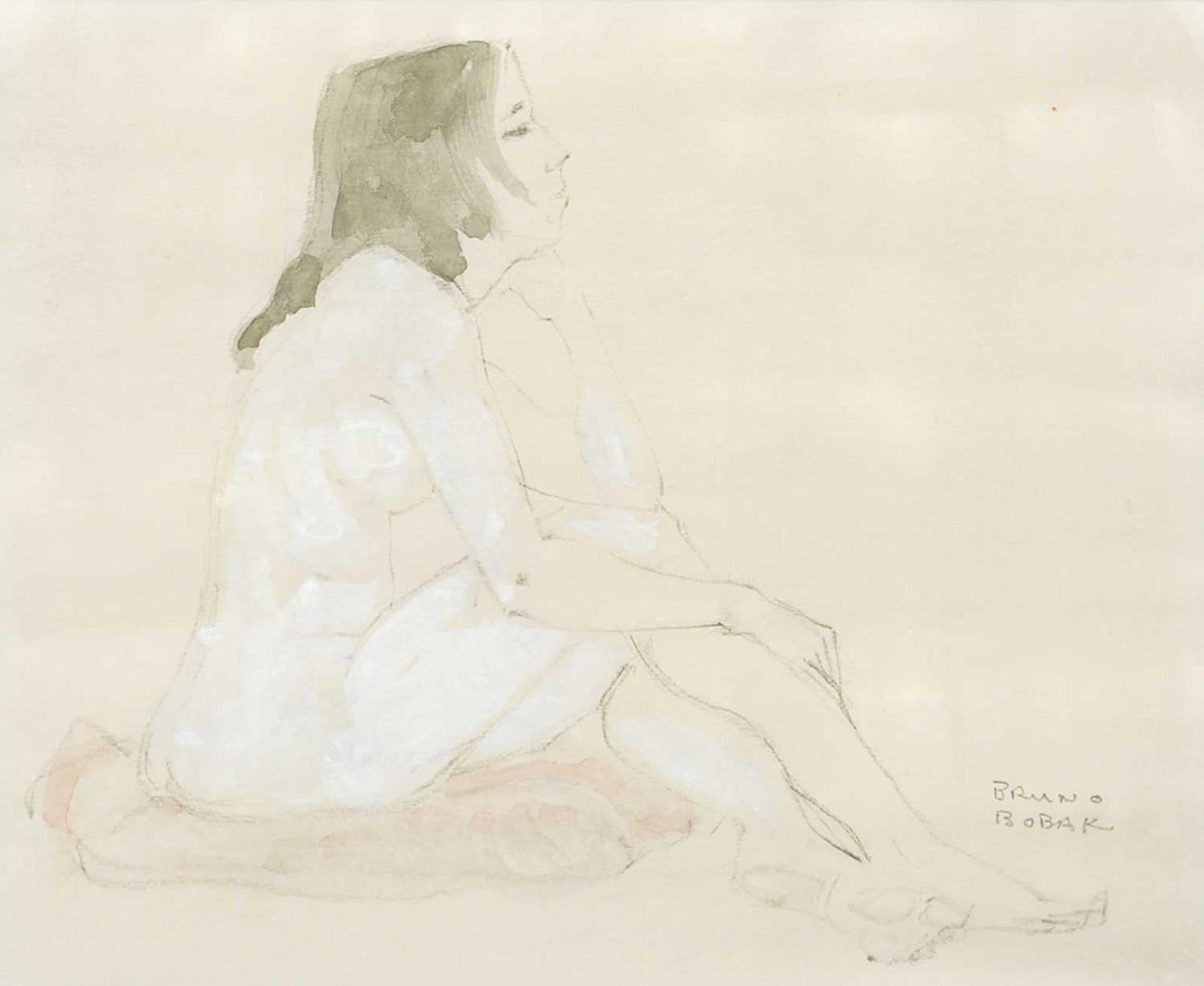 Bruno Joseph Bobak (1923-2012) - Untitled - Seated Nude