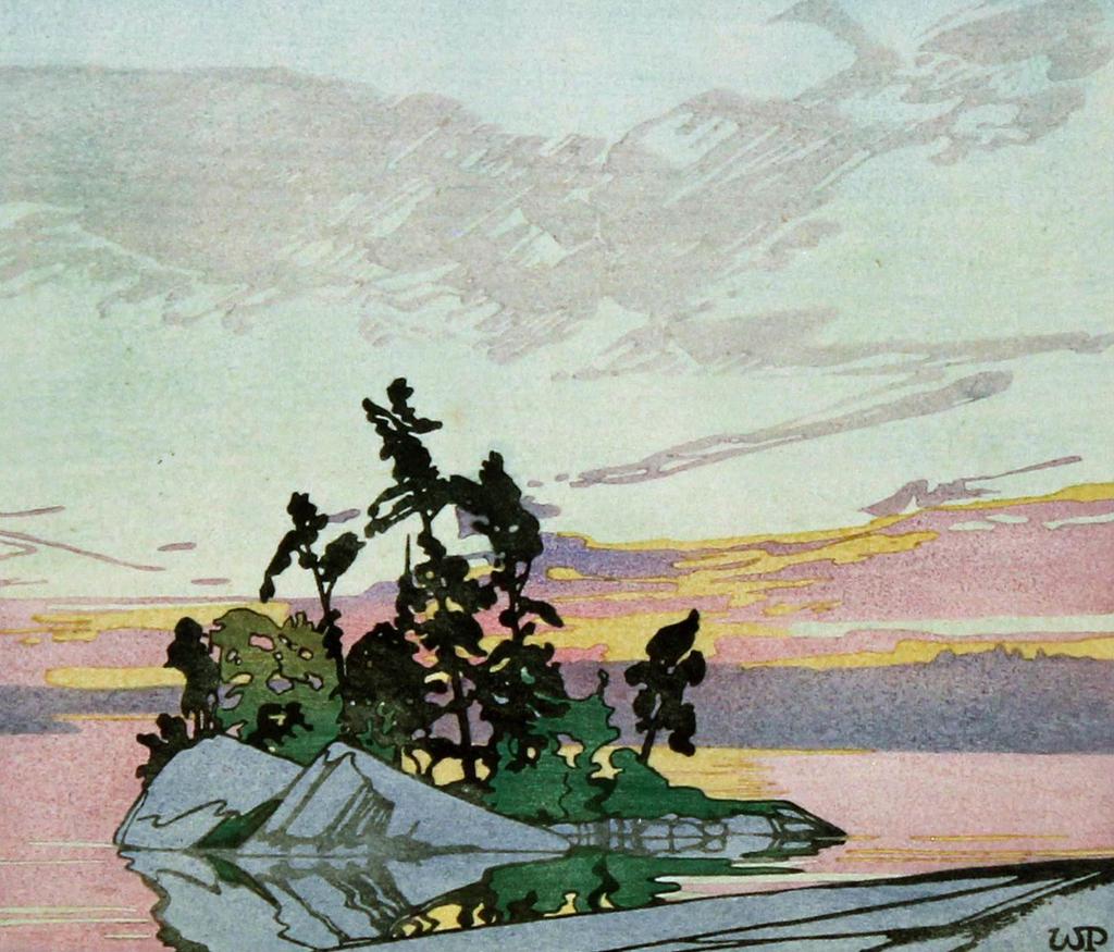 Walter Joseph (W.J.) Phillips (1884-1963) - Sunset, Lake Of The Woods; 1928