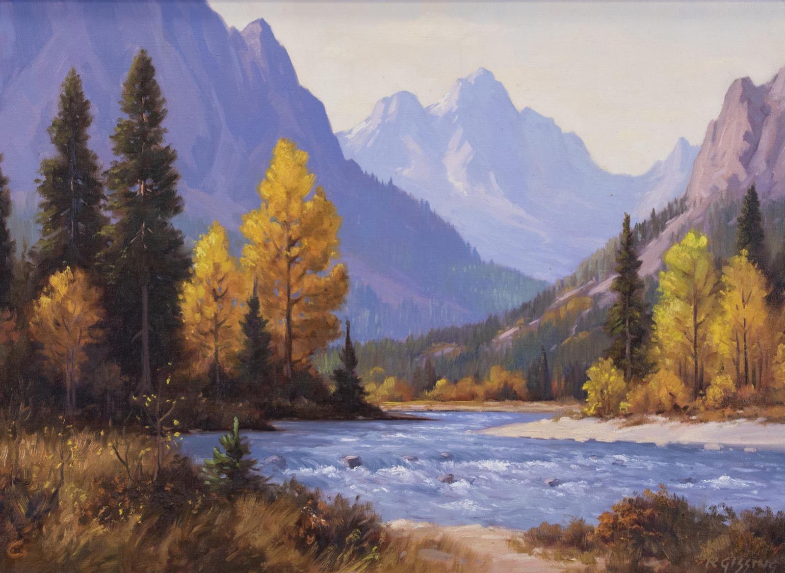 Roland Gissing (1895-1967) - Autumn On Elk River; 1954