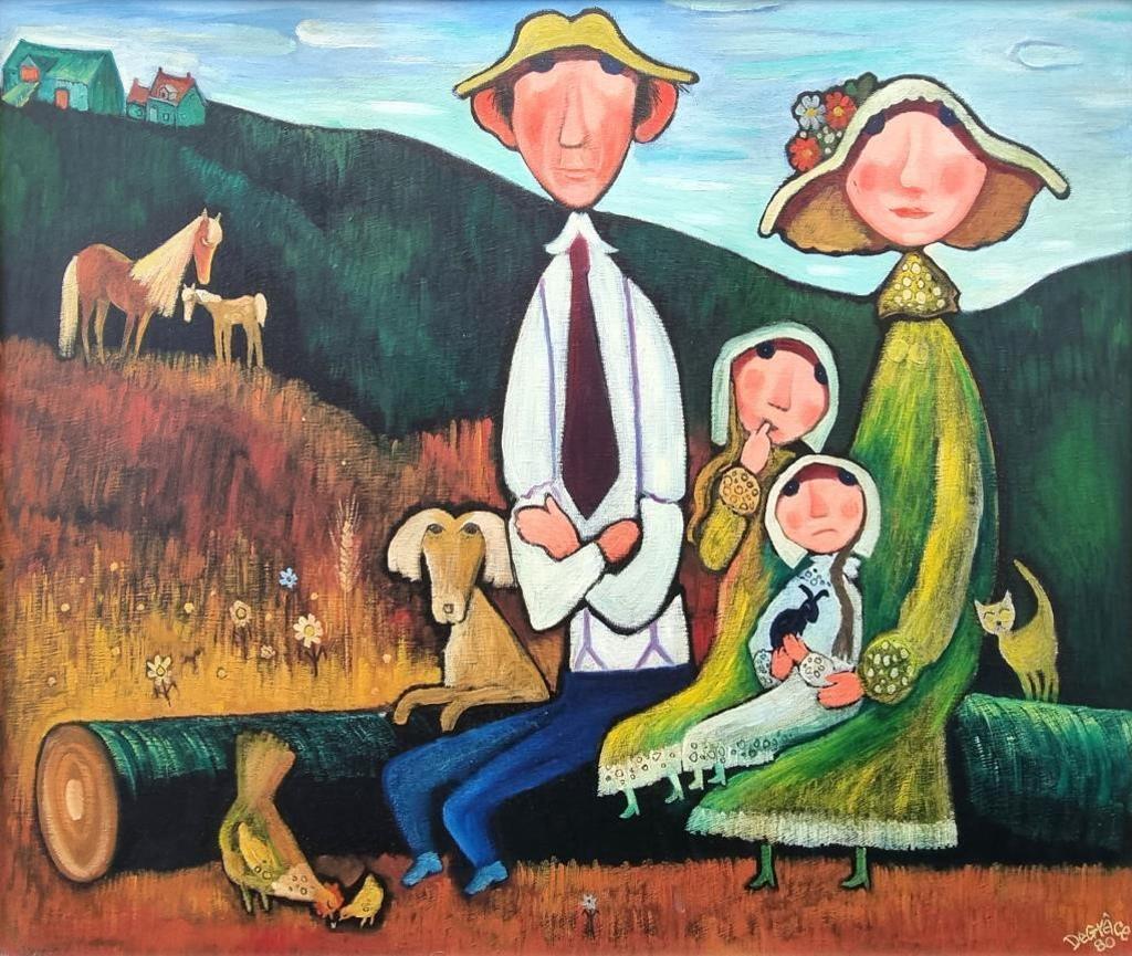 Neree de Grace (1920-2002) - Une Famille Endimanchée (A Family in Their Sunday Best), 1980