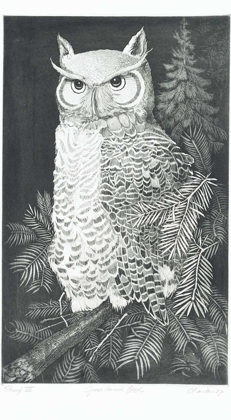 ZZZ Charles - Great Horned Owl  #Proof VIII