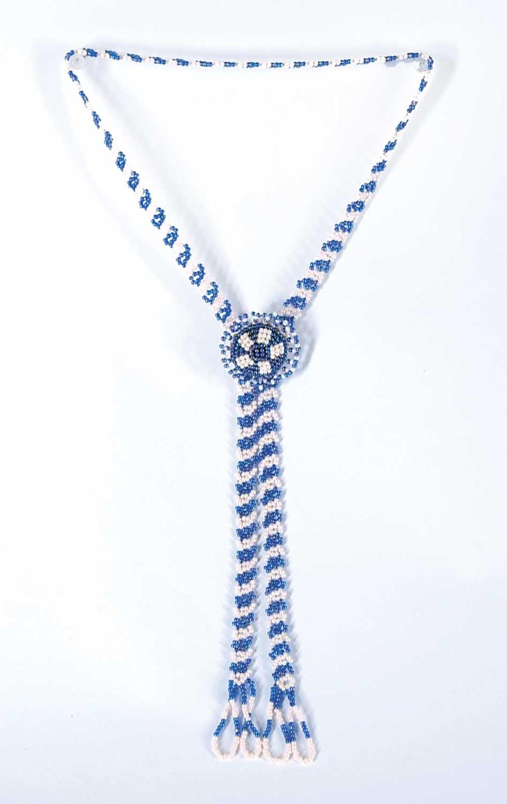 Robert Charles Aller (1922-2008) - Untitled - Blue and White Beads Bolo Necklace
