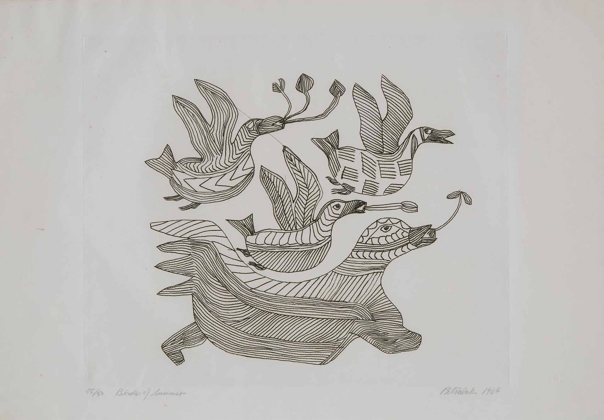 Pitseolak Ashoona (1904-1983) - Birds Of Summer