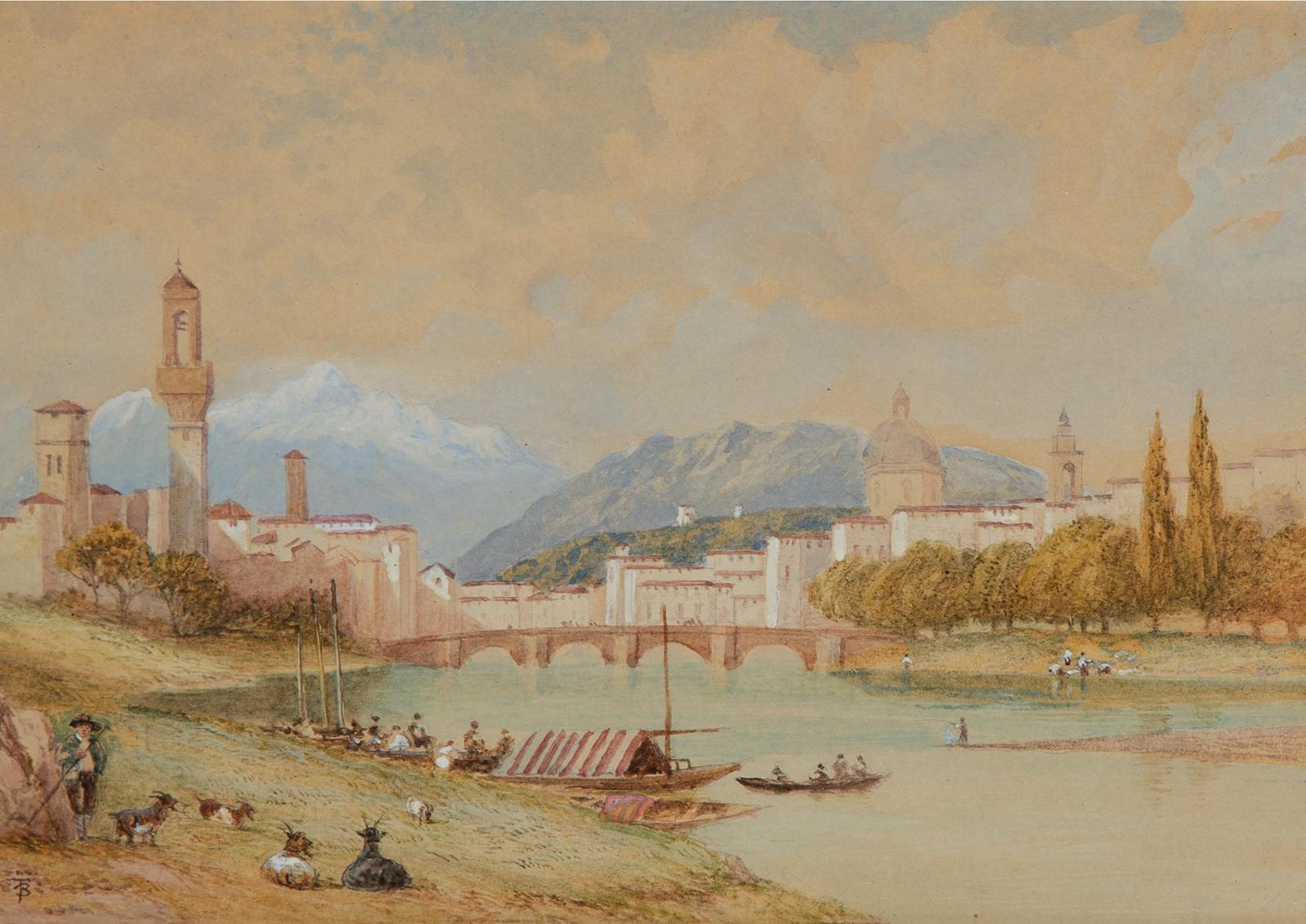 Myles Birket Foster (1825-1899) - Florence From The Arno