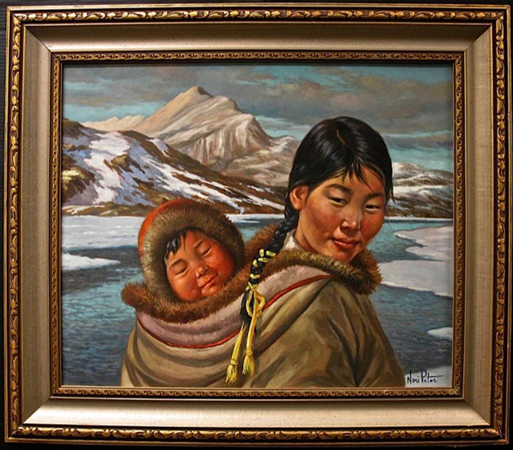 Nori Peter (1935-2009) - Inuit Mother And Child