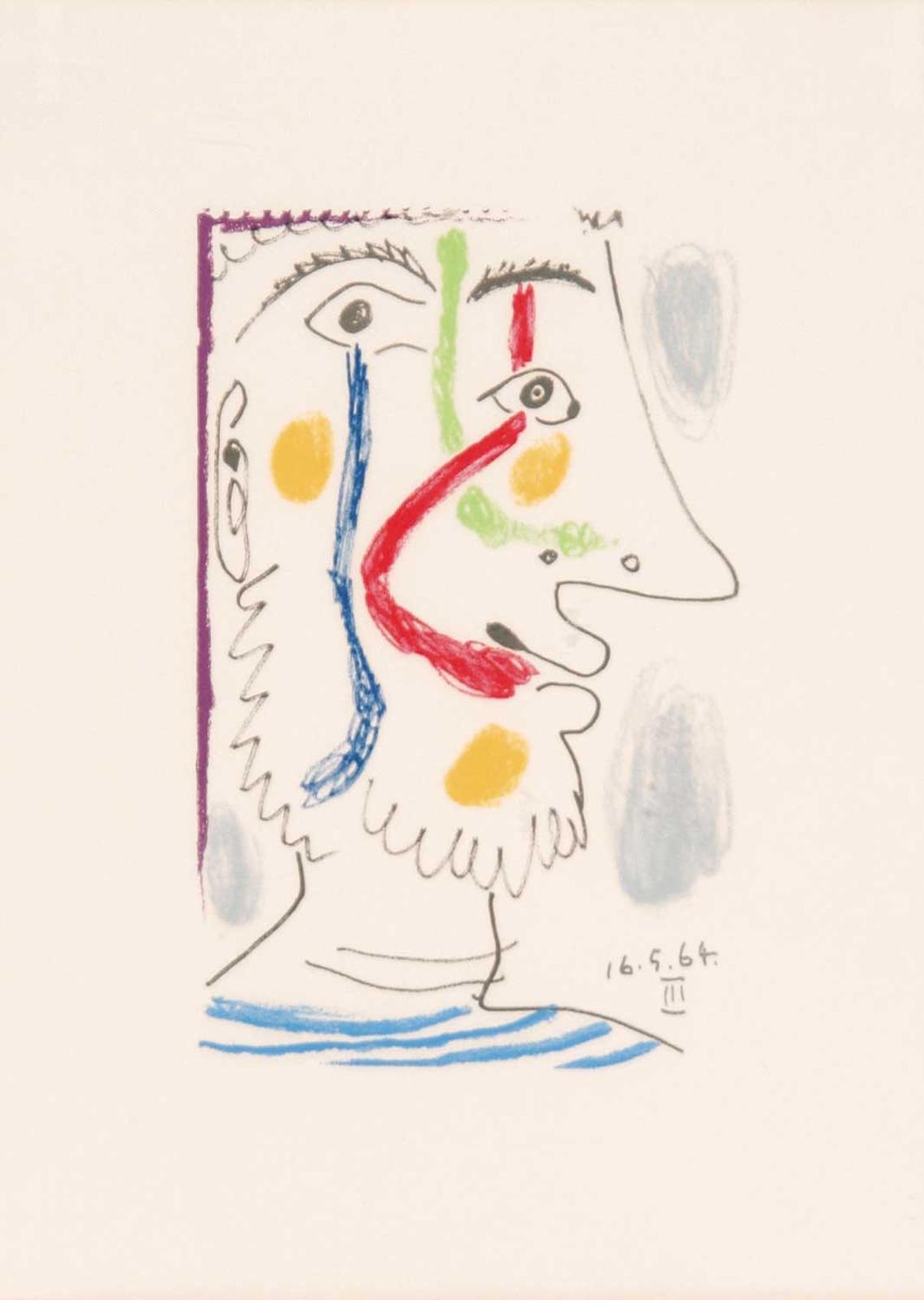 Pablo Ruiz Picasso (1881-1973) - Untitled - Portrait 16.5.64.III