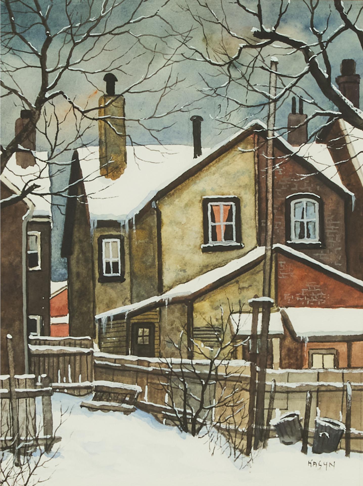 John Kasyn (1926-2008) - Off Bleeker Street Lane (Toronto)