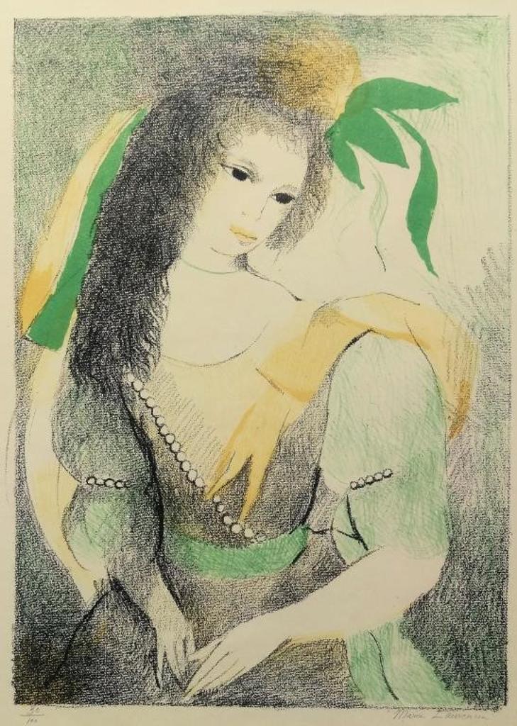 Marie Laurencin (1885-1956) - Jeune Fille aux Trois Orements de Perles