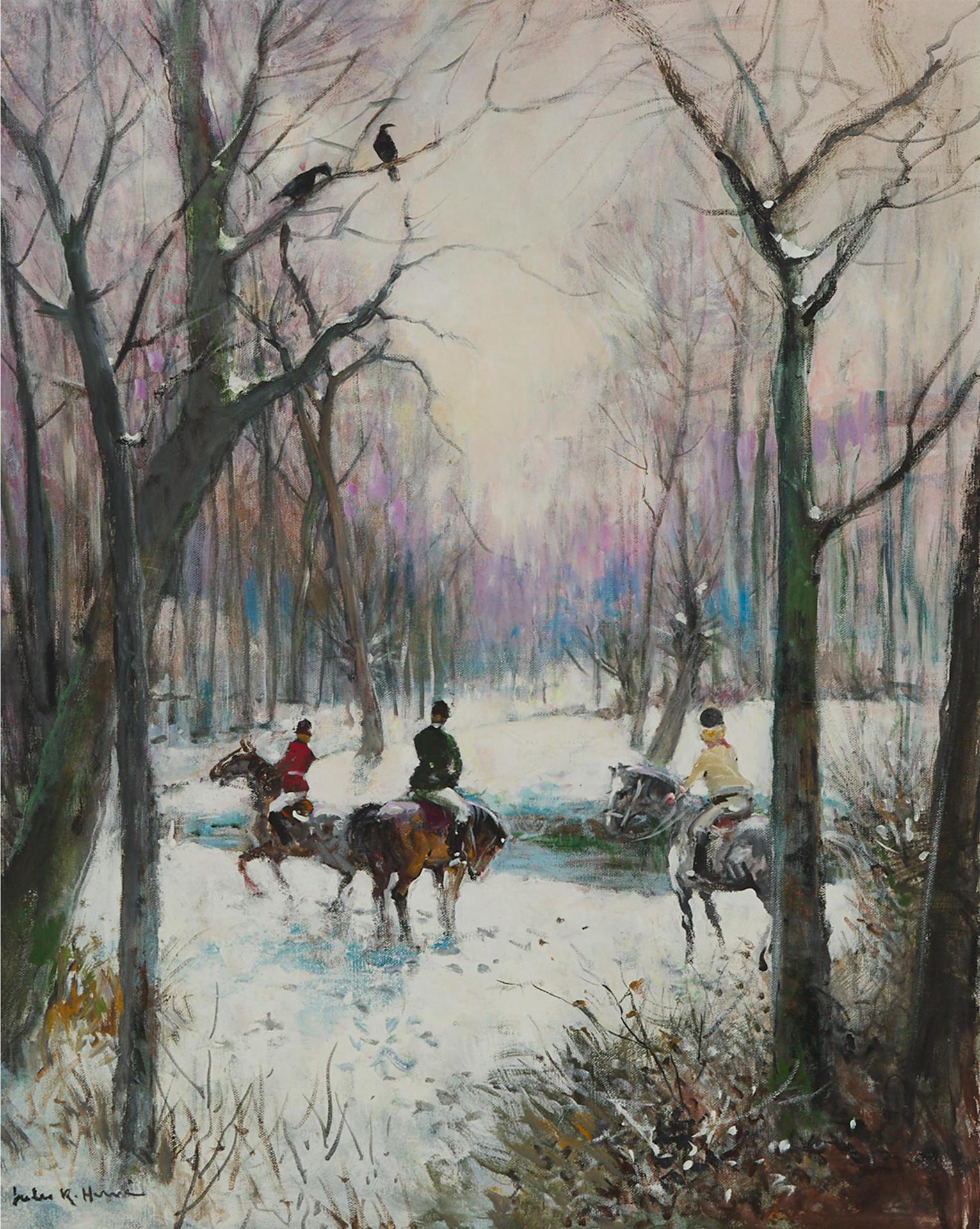 Jules Rene Herve (1887-1981) - Riders In Winter