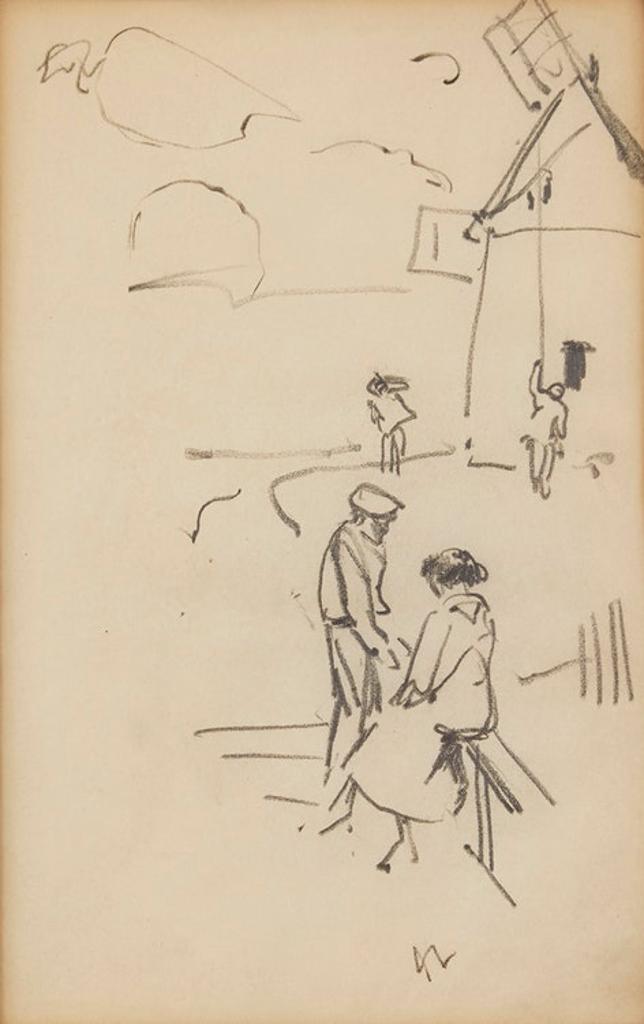 Arthur Lismer (1885-1969) - Figure Study with Windmill