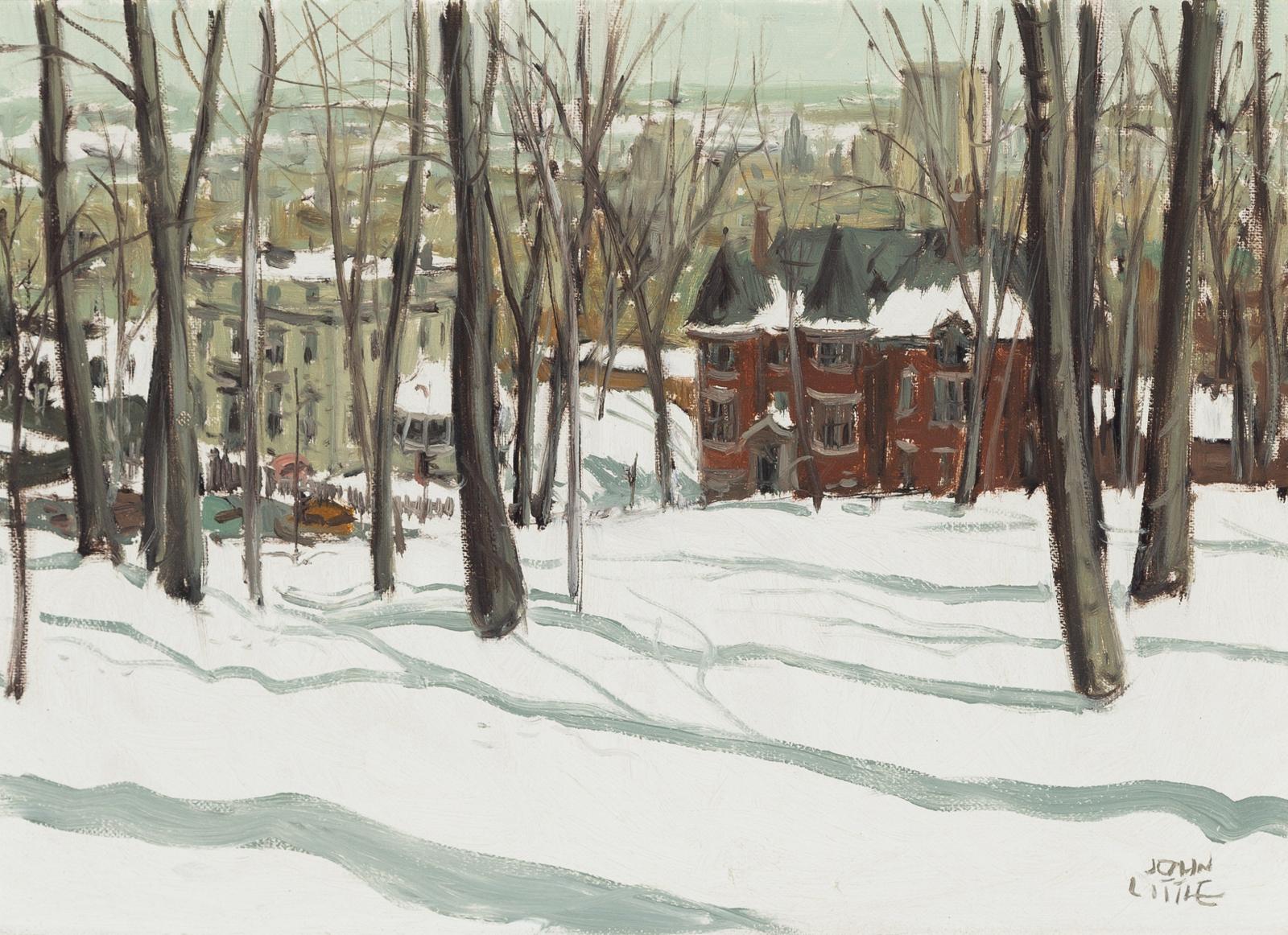 John Geoffrey Caruthers Little (1928-1984) - Corner Of Peel And Pine, Montreal, 1968