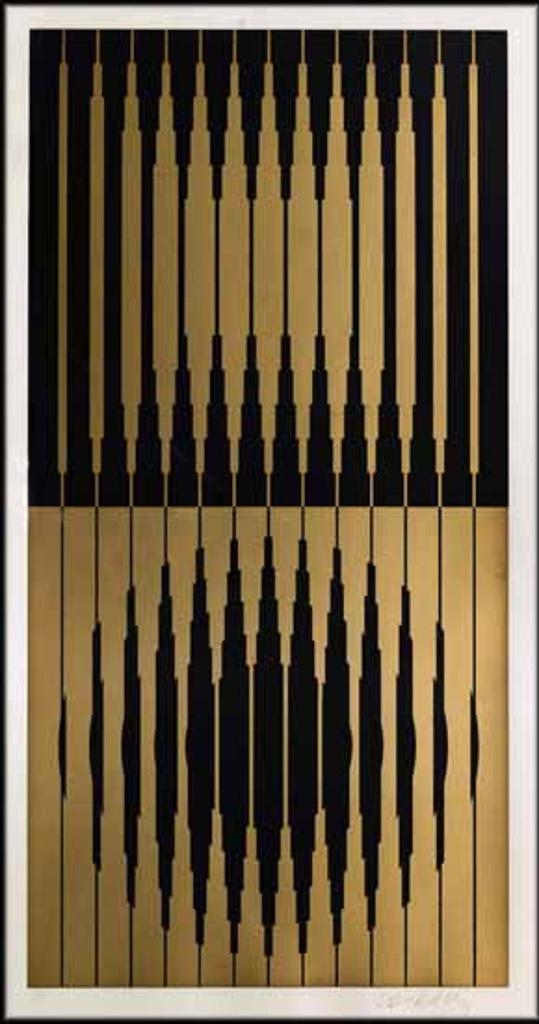 Victor Vasarely (1906-1997) - Black and Gold Abstract