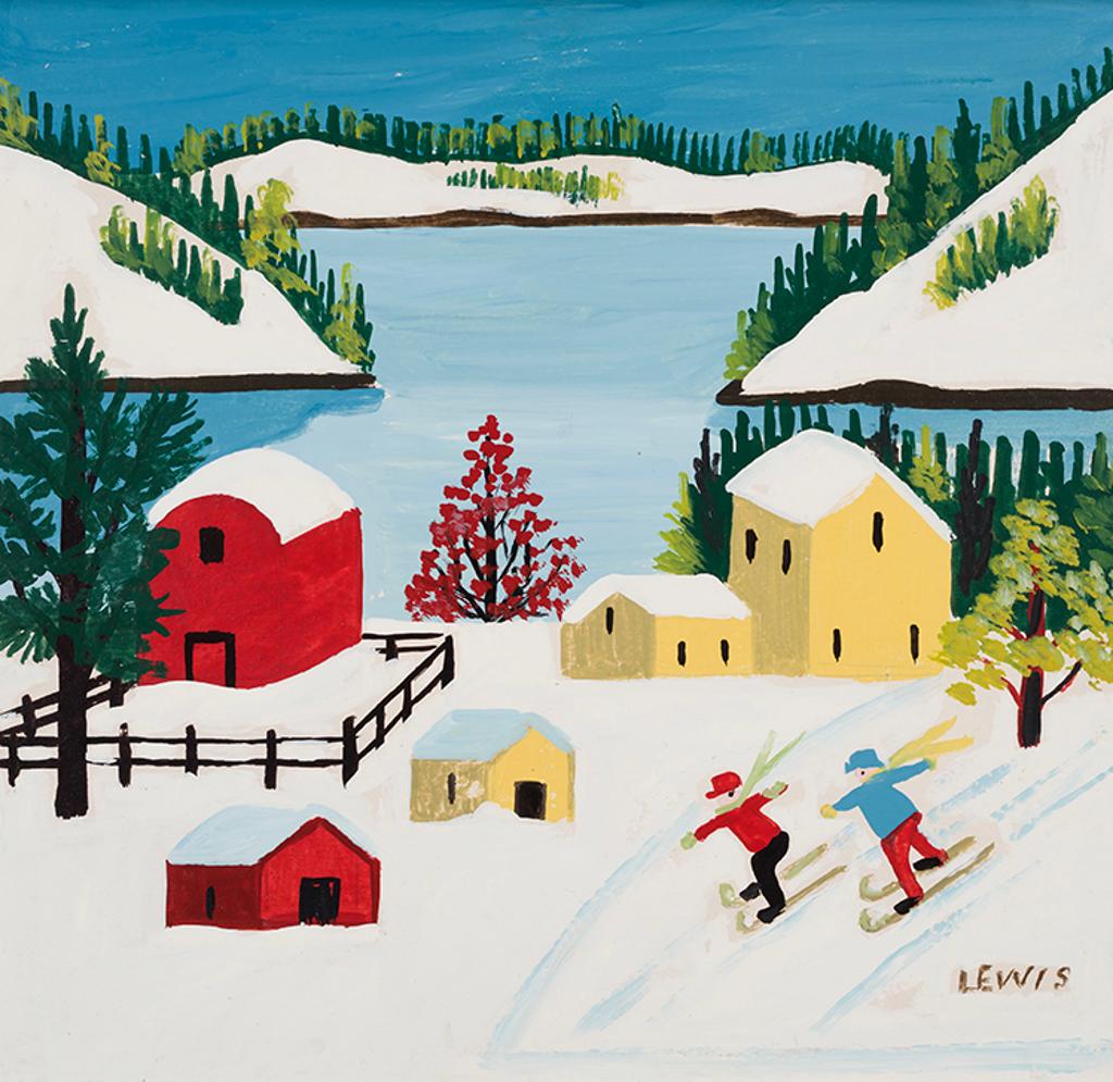 Maud Kathleen Lewis (1903-1970) - Skiing at Sandy Cove
