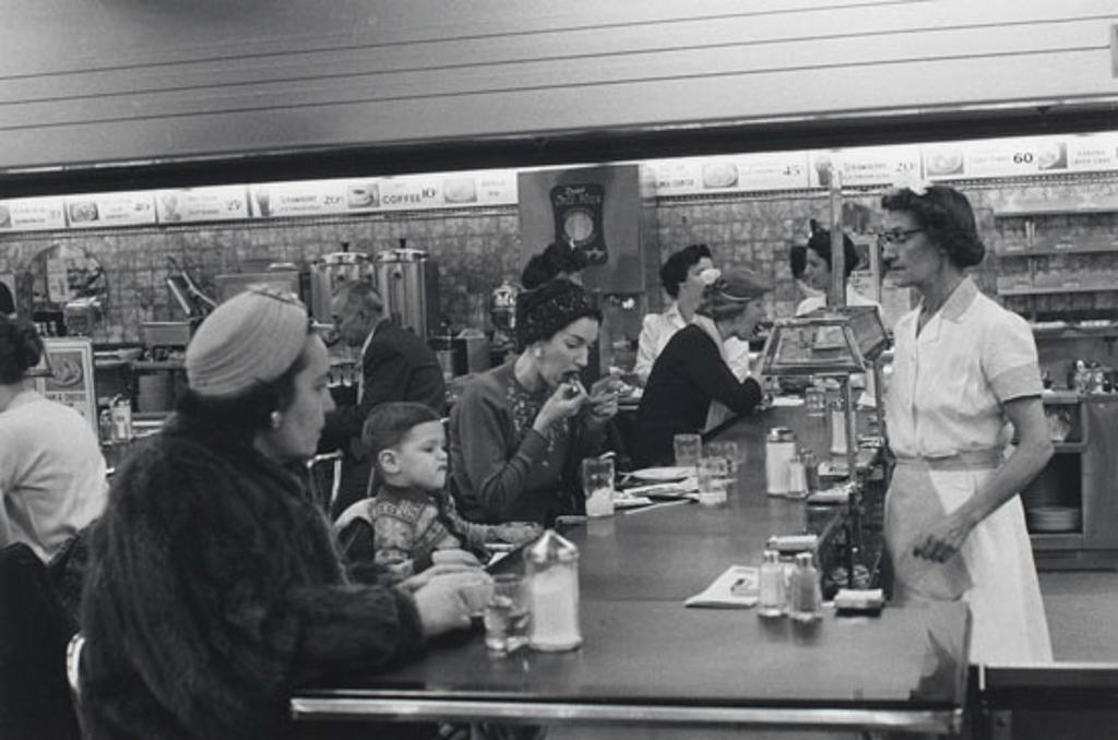 Sam Tata (1911-2005) - Luncheonette at Woolworths, Montreal, 1956
