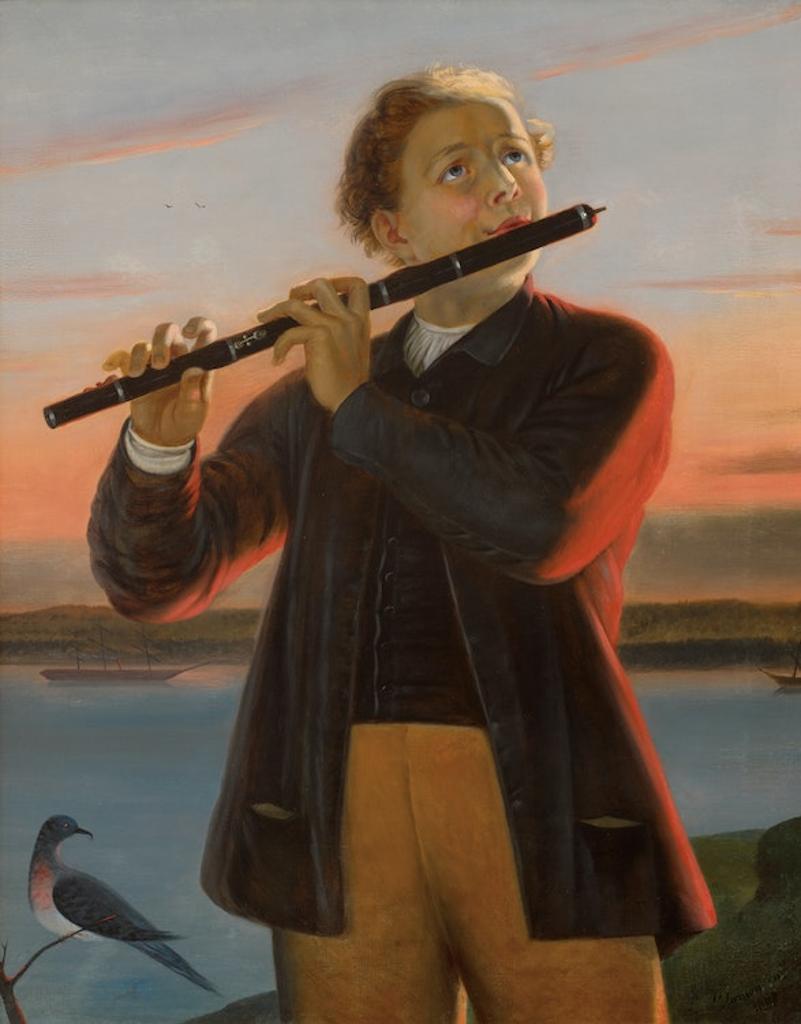 Antoine Sebastian Plamondon (1804-1895) - Le flûtiste (The Flute Player)