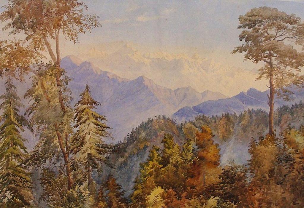 British Columbia School (1810) - View of the Himalayas