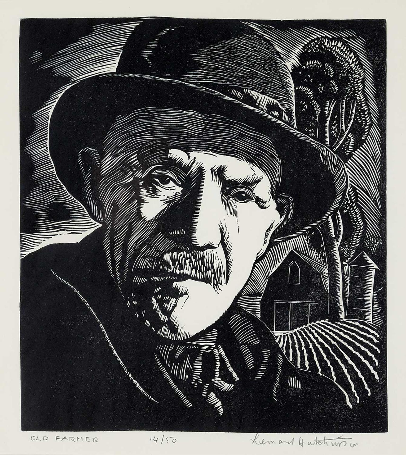 Leonard Hutchinson (1896-1980) - Old Farmer  #14/50