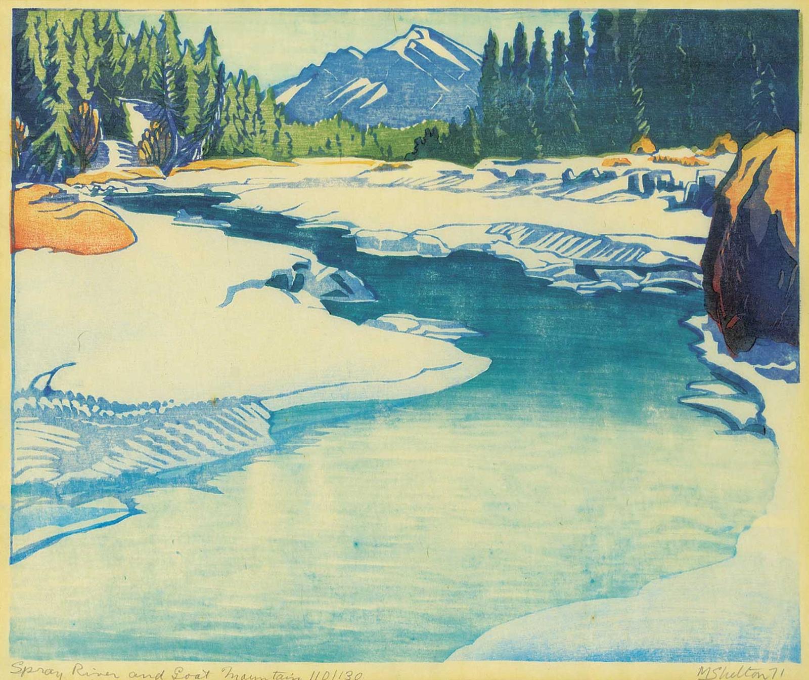 Margaret Dorothy Shelton (1915-1984) - Spray River and Goat Mountain  #110/130