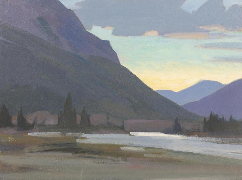 Peter Maxwell Ewart (1918-2001) - Sunset Bow Valley - From Canmore