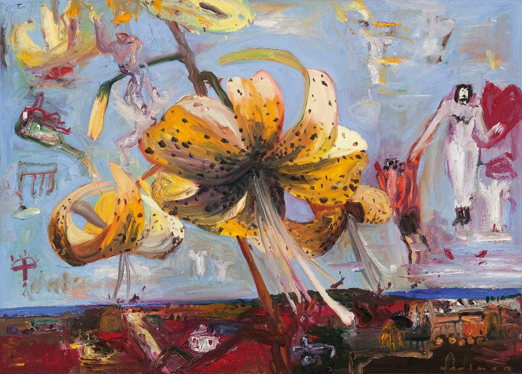 John Hartman (1950) - Gilbert And Saint Anne Above Perkinsfield With Yellow Tiger Lily