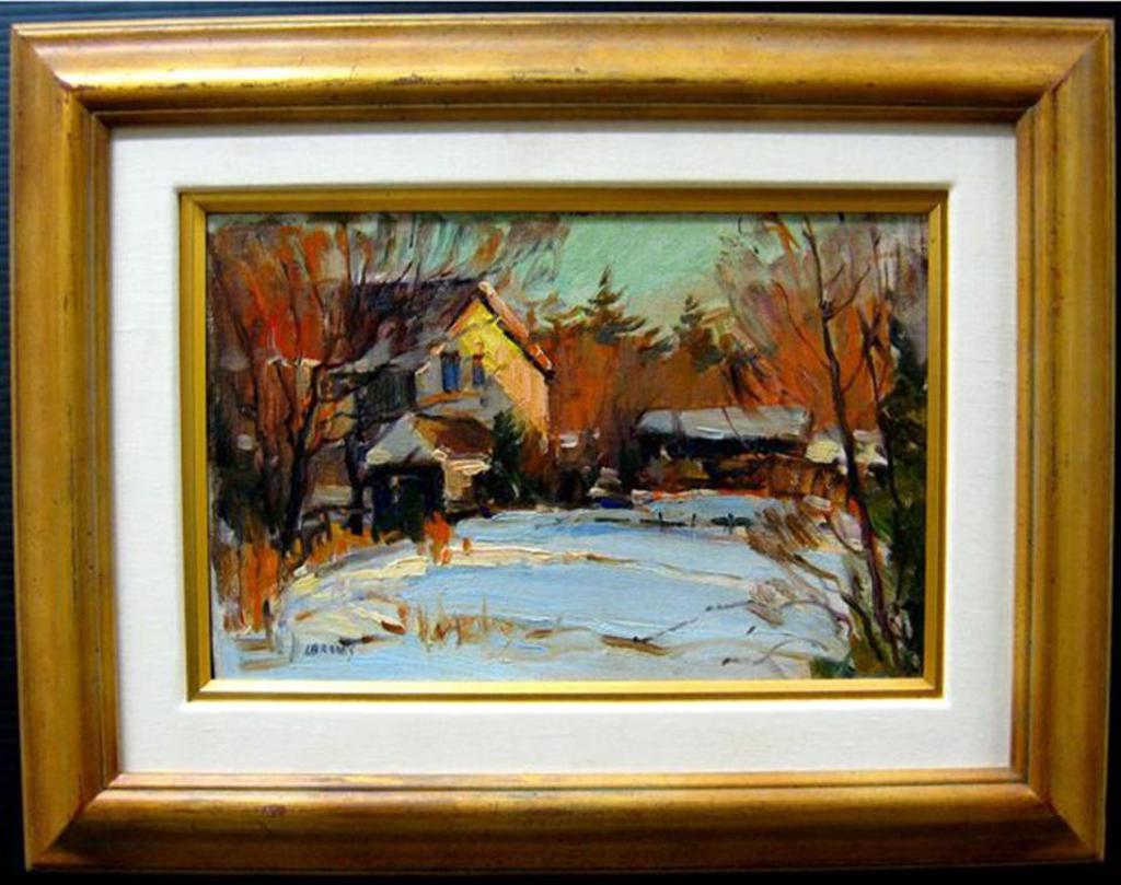 Frank Leonard Brooks (1911-1989) - Sunlit Farmhouse - Winter