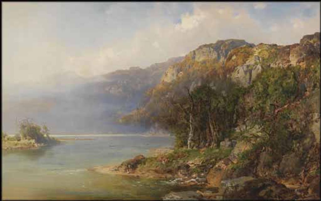 Otto Rheinhold Jacobi (1812-1901) - Boaters on a Mountain Lake