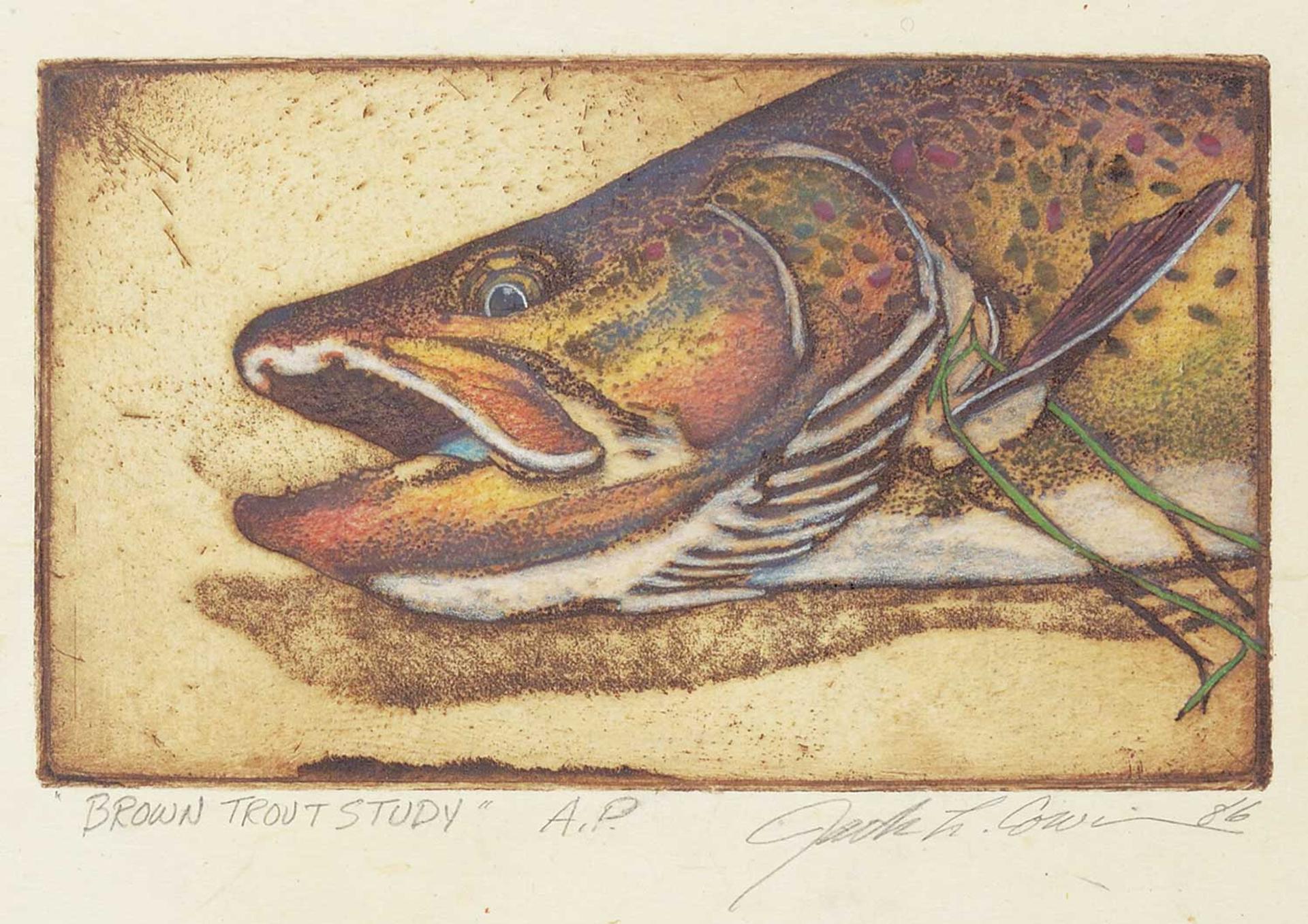 Jack Lee Cowin (1947-2014) - Brown Trout Study  #A.P.