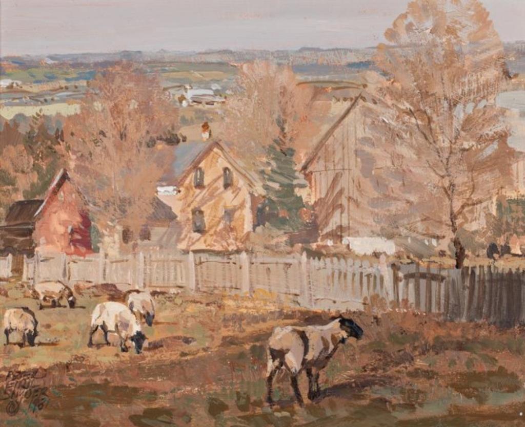 Peter Etril Snyder (1944-2017) - Sheep in an Ontarian Pasture