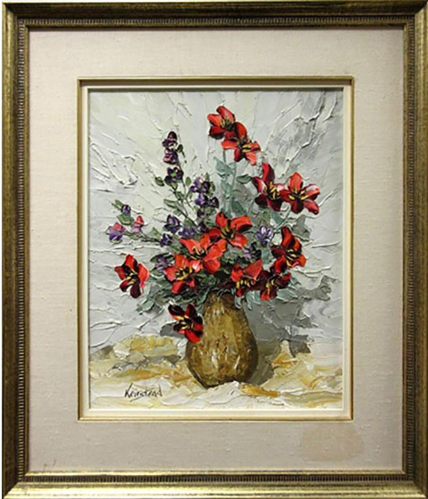 James Lorimer Keirstead (1932) - Untitled (Flowers In A Brown Vase)