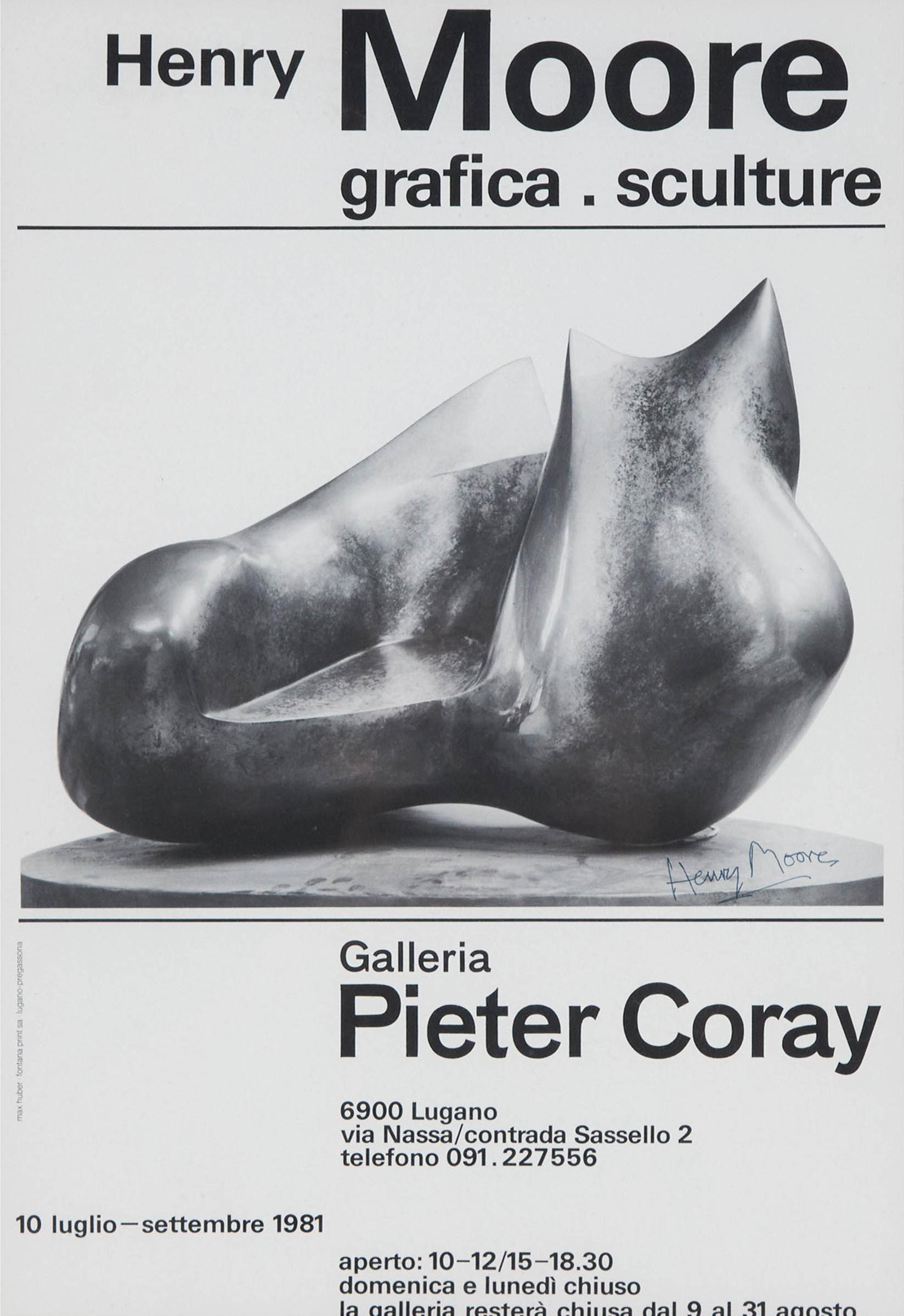 Henry Spencer Moore (1898-1986) - Grafica - Sculture, Galleria Pieter Coray
