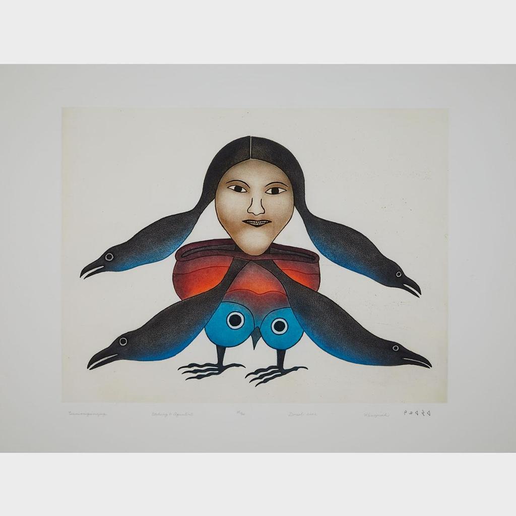 Kenojuak Ashevak (1927-2013) - Timmiaruqsimajuq (Bird Woman Transformation)