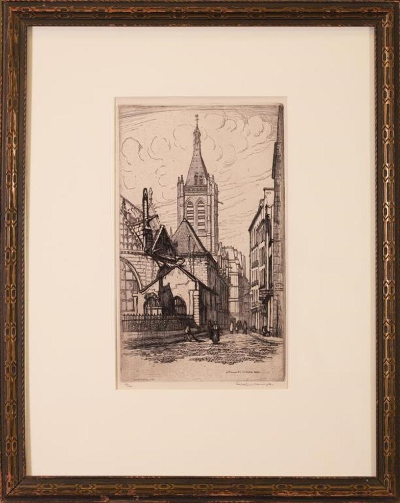 Caroline Helena Armington (1875-1939) - La Eglise St. Severin, Paris; 1926; state III/III #12/100