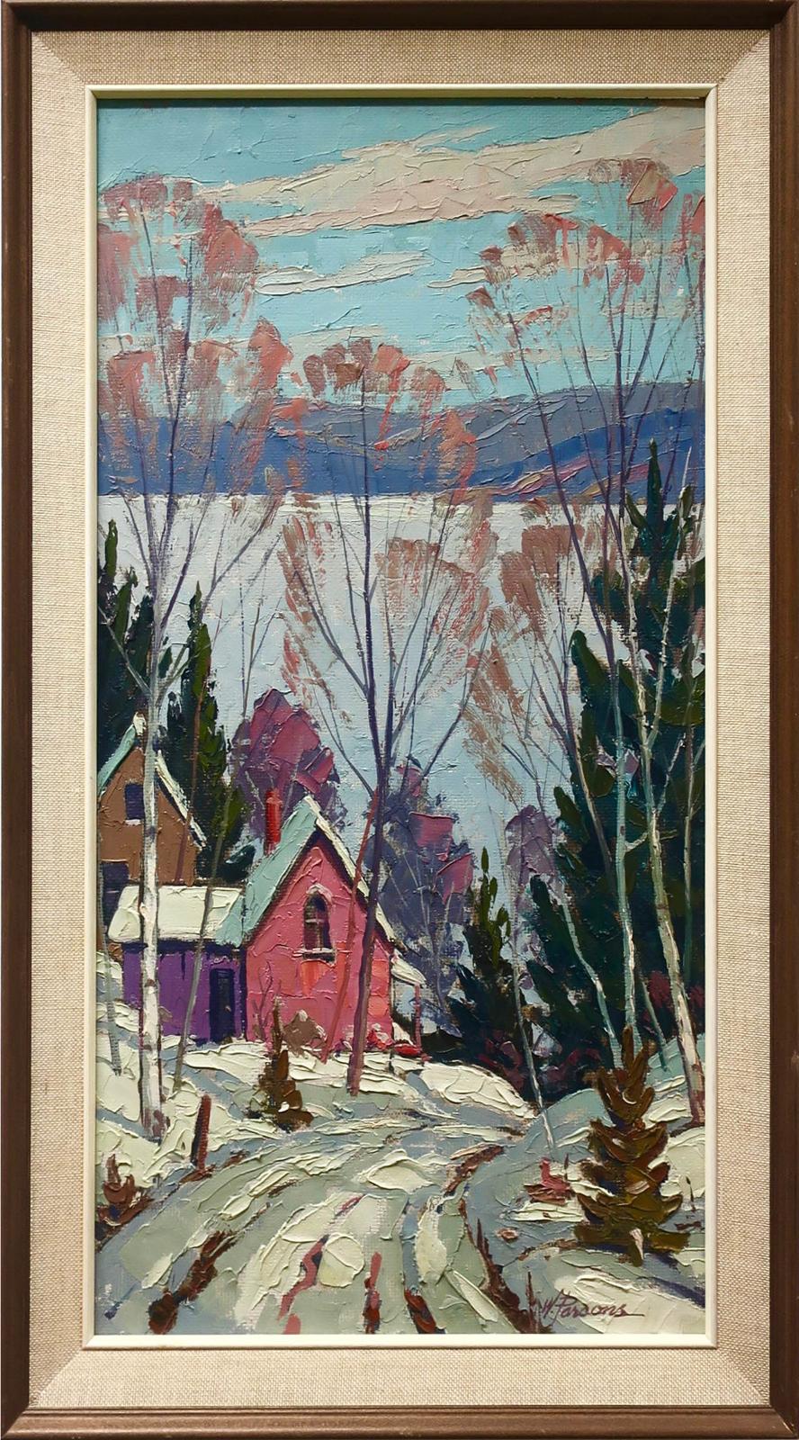 William (Bill) Parsons (1909-1982) - Untitled (Road To Lake - Winter)