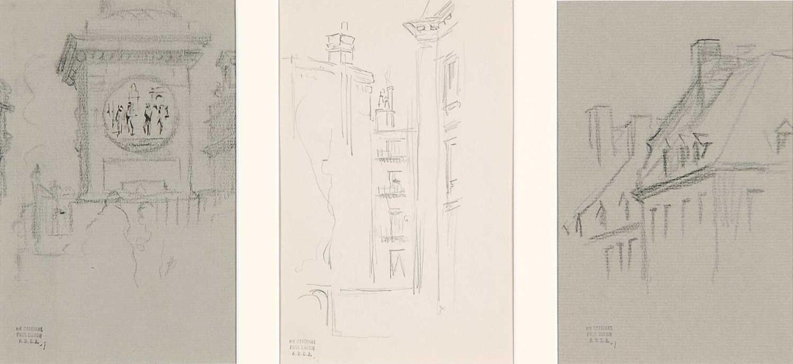 Paul Archibald Octave Caron (1874-1941) - Untitled - City Sketch Series