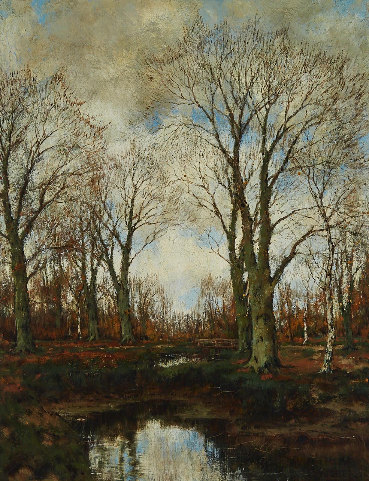 Arnold Marc Gorter (1866-1933) - View Of A Brook In An Autumnal Landscape
