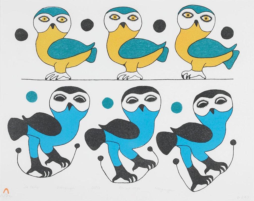 Ningeeuga Oshuitoq (1918-1980) - Six Owls